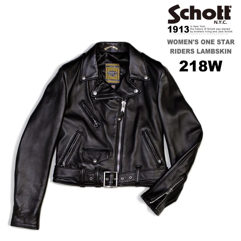 Schott N.Y.C（ショット） Schott WOMEN'S ONE STAR RIDERS LAMBSKIN