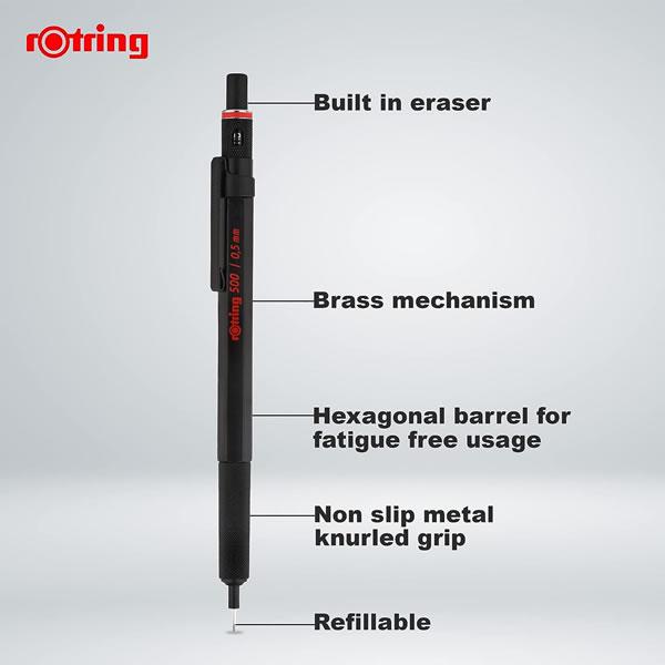 ロットリング 500 メカニカル シャープペンシル ハングセル 0.5mm