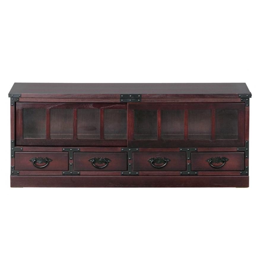 テレビ台100cm 43インチ対応 完成品 民芸調 和風 古民家 テレビボード