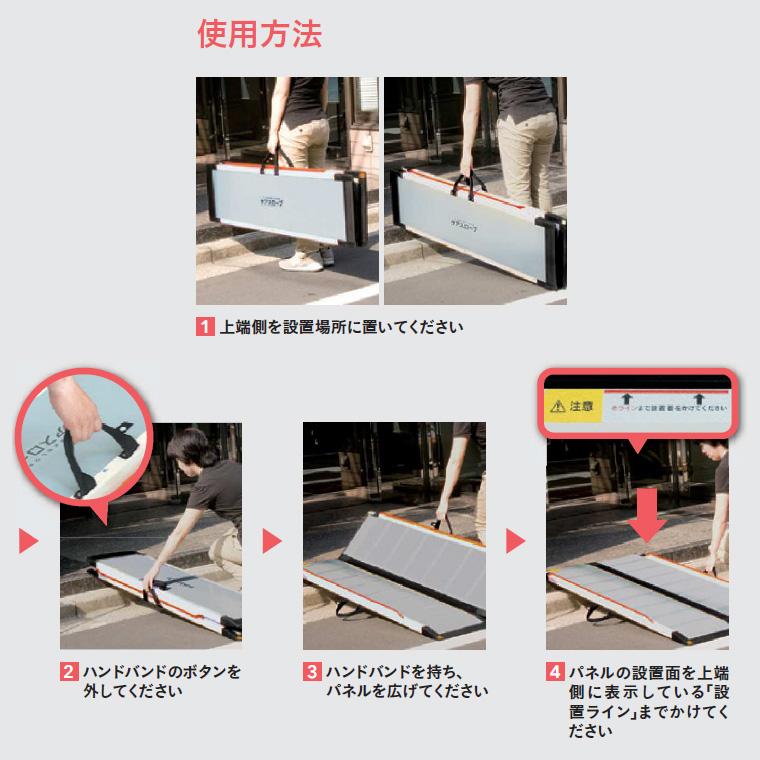 スロープ 車椅子用 ケアスロープ 幅70cm×長さ150cm CS150 ケア
