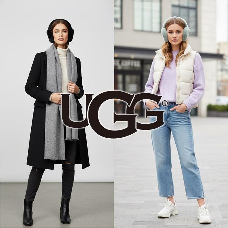 UGG（アグ） シープスキン エンブロイダリー イヤーマフ 正規品 耳当て