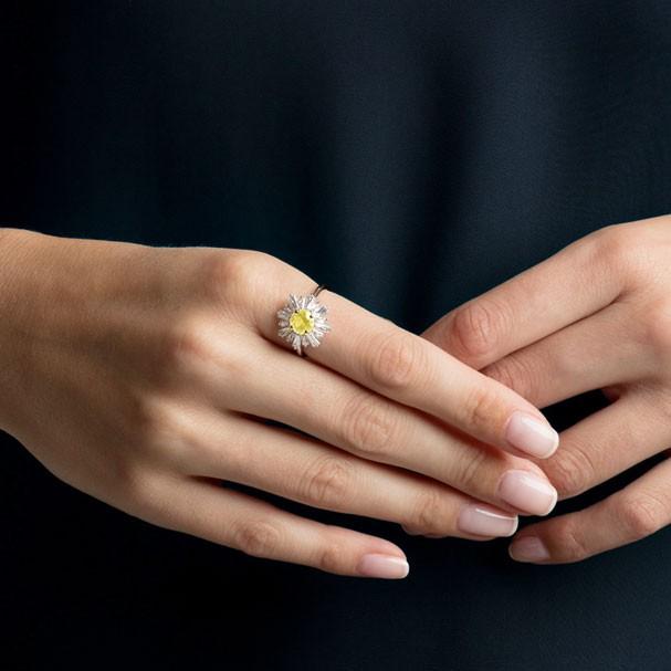 SWAROVSKI（スワロフスキー） 太陽 イエロー SUNSHINE リング 指輪