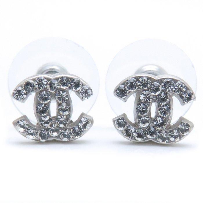 CHANEL（シャネル） ココマーク ピアス ラインストーン 08P シルバー