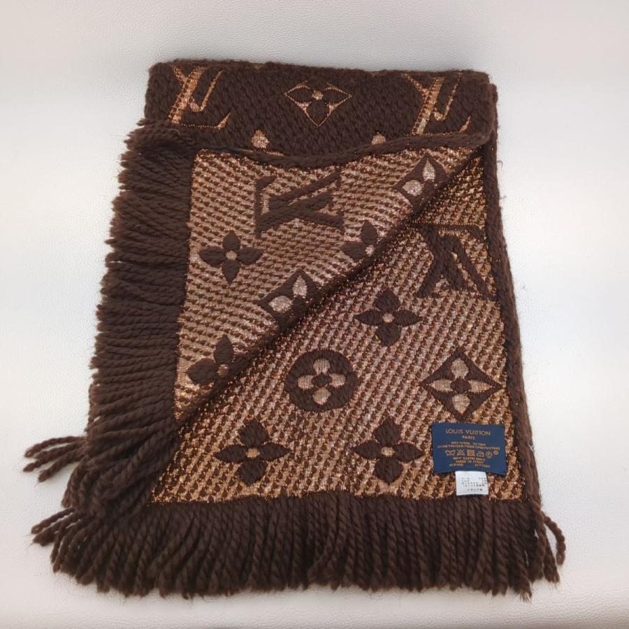 美品】LOUIS VUITTON ルイヴィトン マフラー エシャルプ ロゴマニア