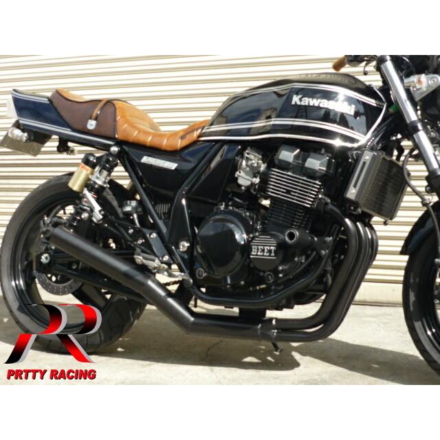 プリティー KAWASAKI ZRX400/2 98〜 ショート管 〜 70π マフラー 黒