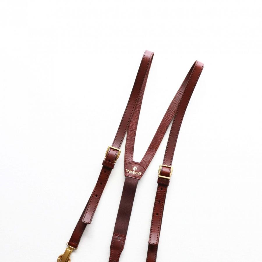 vasco（ヴァスコ） レザーサスペンダー ブラウン LEATHER SUSPENDER