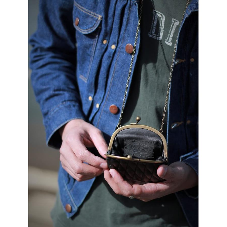 がま口ウォレット チェーン付き BACKDROP Leathers GM WALLET w/chain