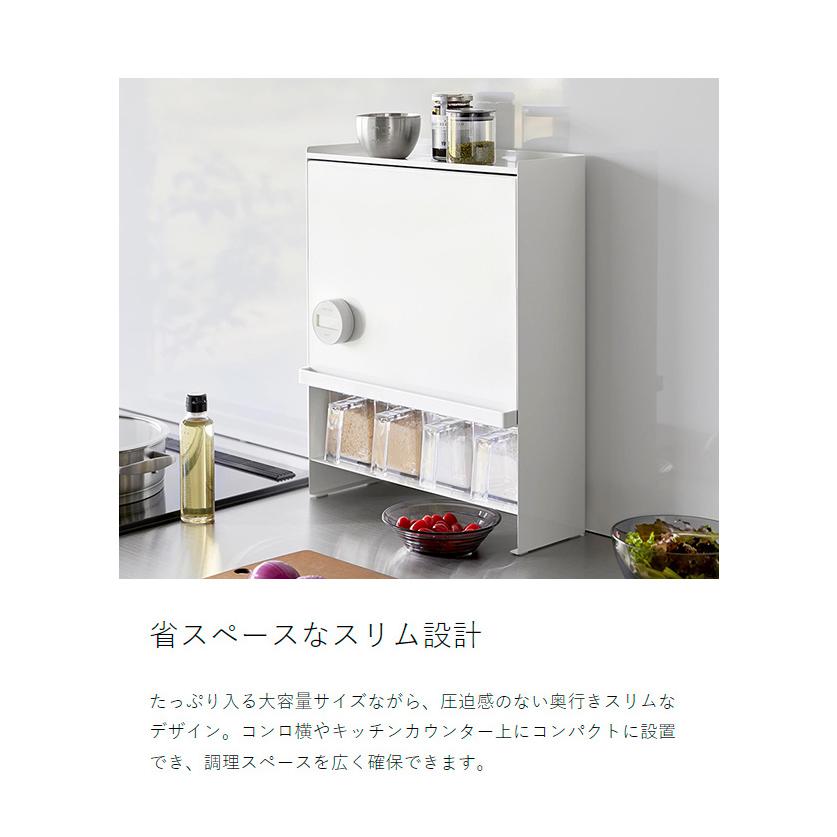 tower ［ 前が開く 隠せる調味料ラック タワー ］山崎実業 キッチン