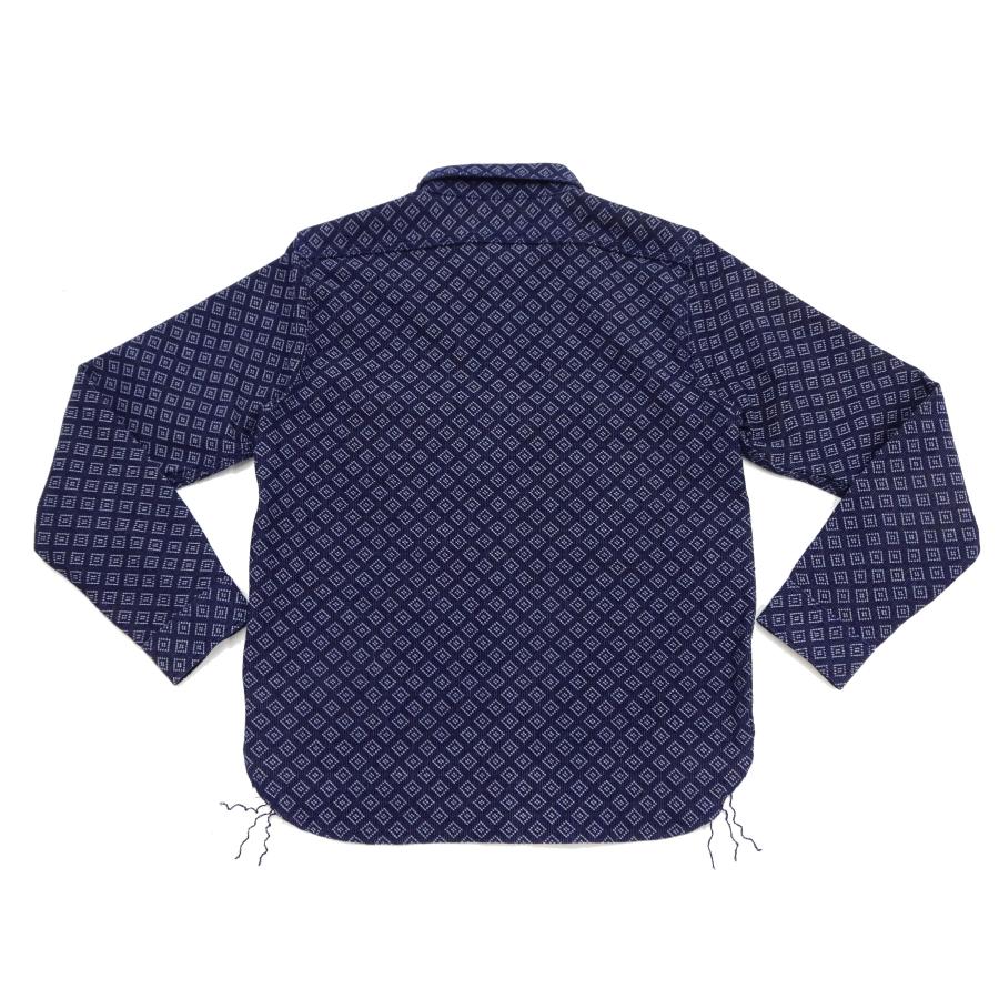 サムライジーンズ ワークシャツ 藍染め 菱形刺し子 Samurai Jeans 太