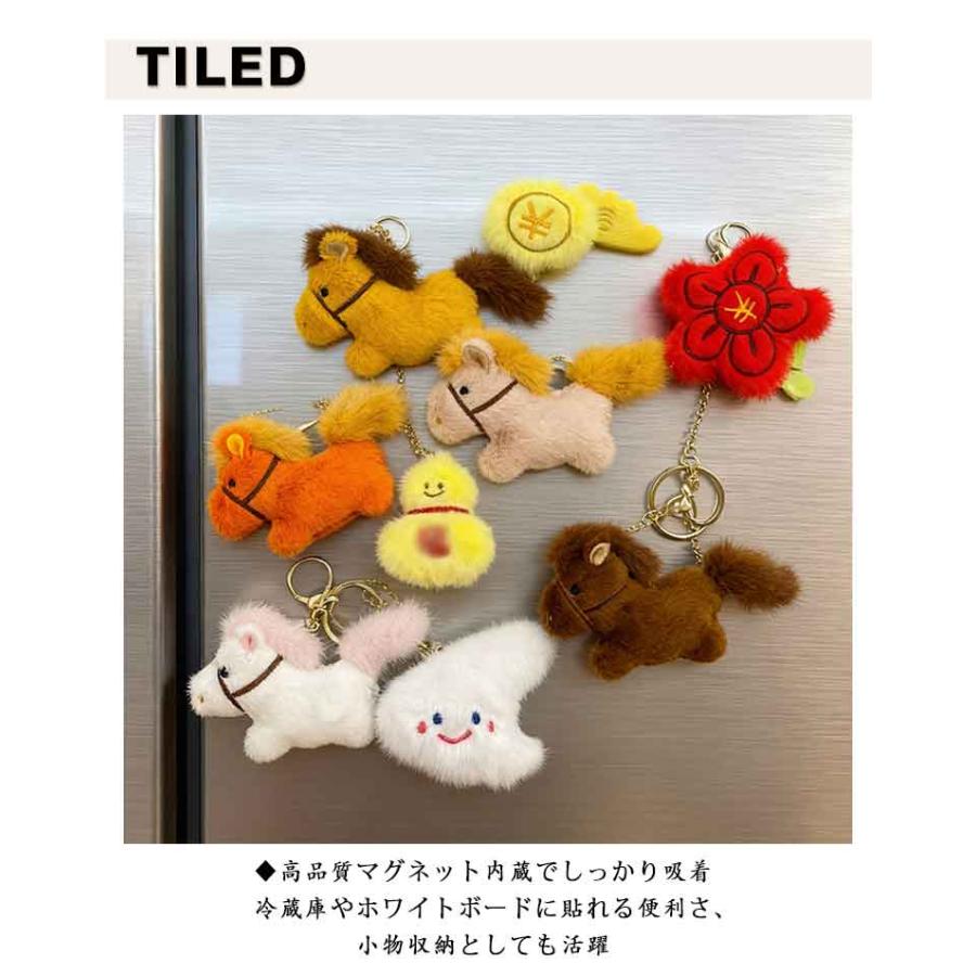 馬 午年贈り物 動物 ぬいぐるみ キーリング 冷蔵庫マグネット キー