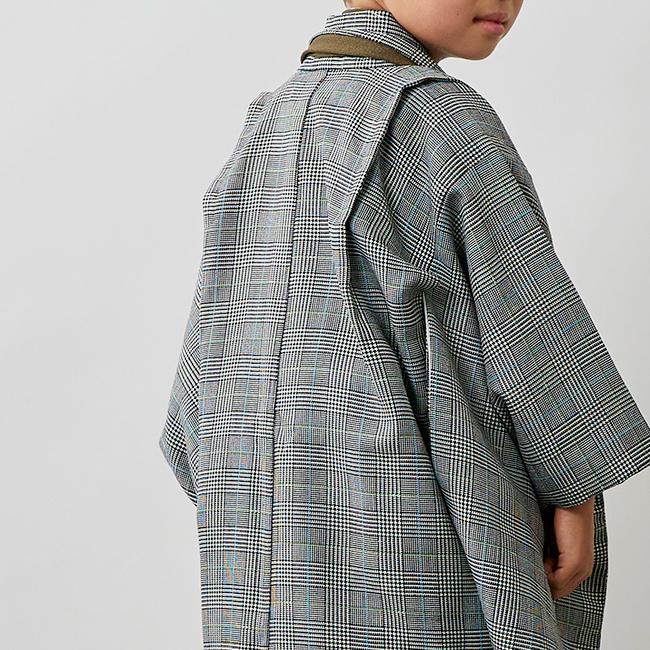 七五三 男の子 着物 5歳 レンタル モダン ナチュラル グレー 茶 グレン