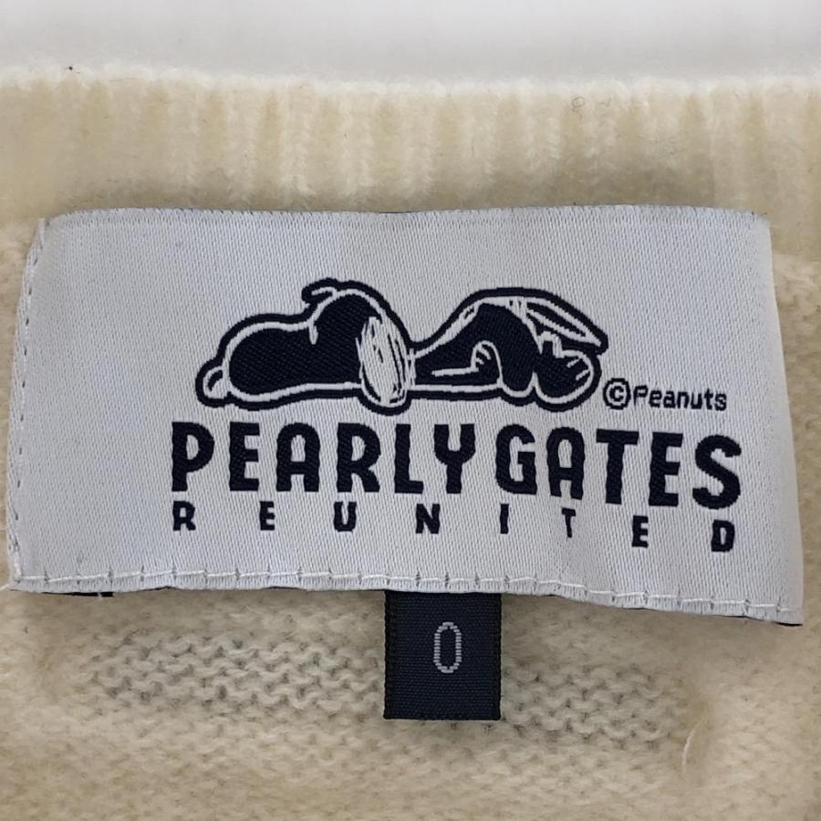 美品】パーリーゲイツ×PEANUTS セーター アイボリー×ネイビー
