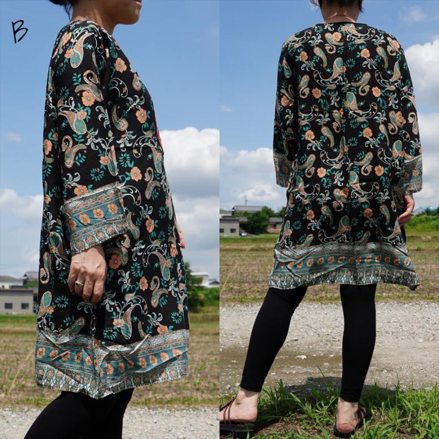 定価￥3520 エスニック 刺繍 ひざ丈 ワンピース 2color レーヨン素材