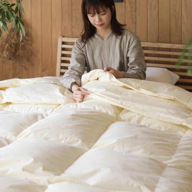 羽毛布団 オールシーズンタイプ シングル 150×210cm 掛け布団 2枚