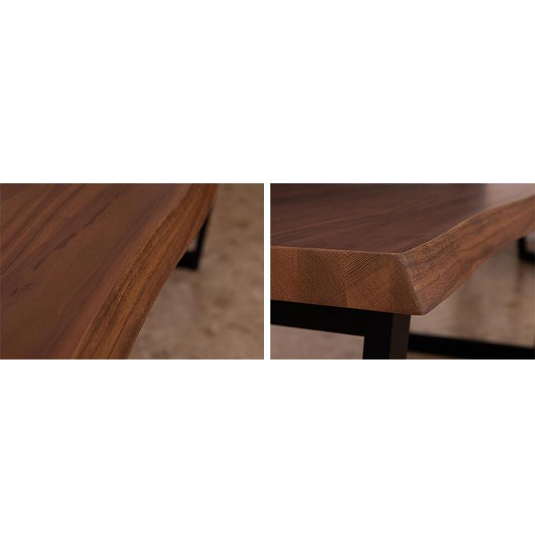 筑波産商 ダイニングテーブル 150×90 一枚板調 ウォールナット突板天板