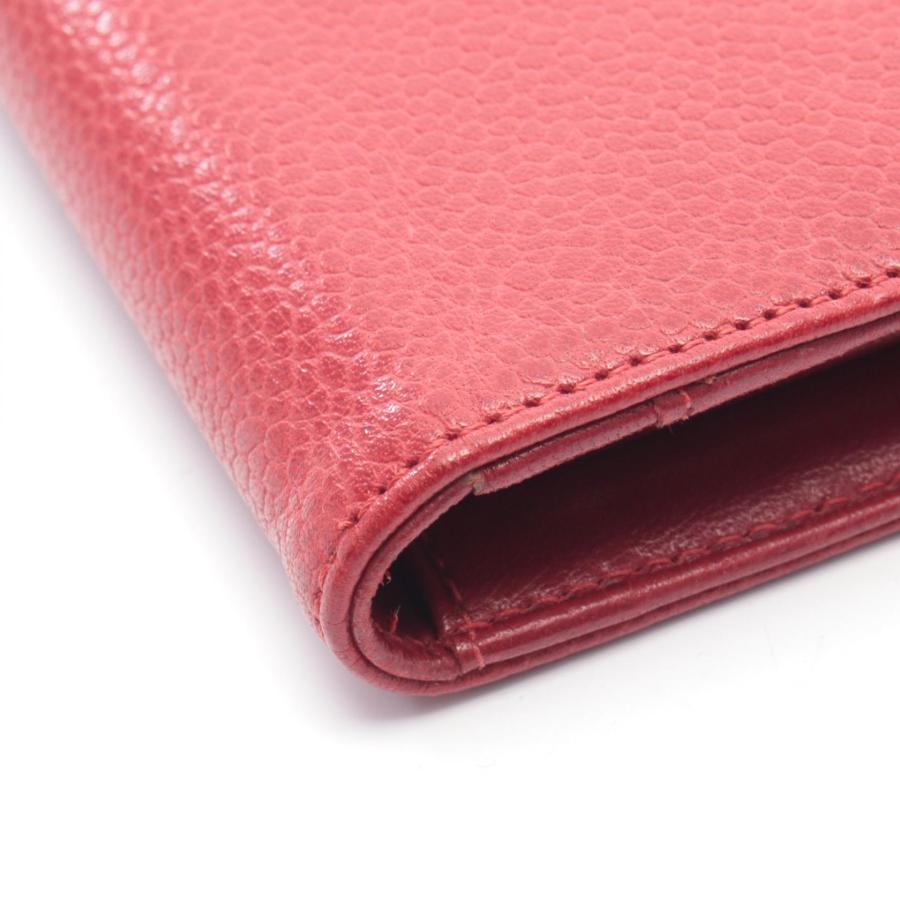 CHANEL（シャネル） ココマーク Wホック財布 財布 レザー レッド系