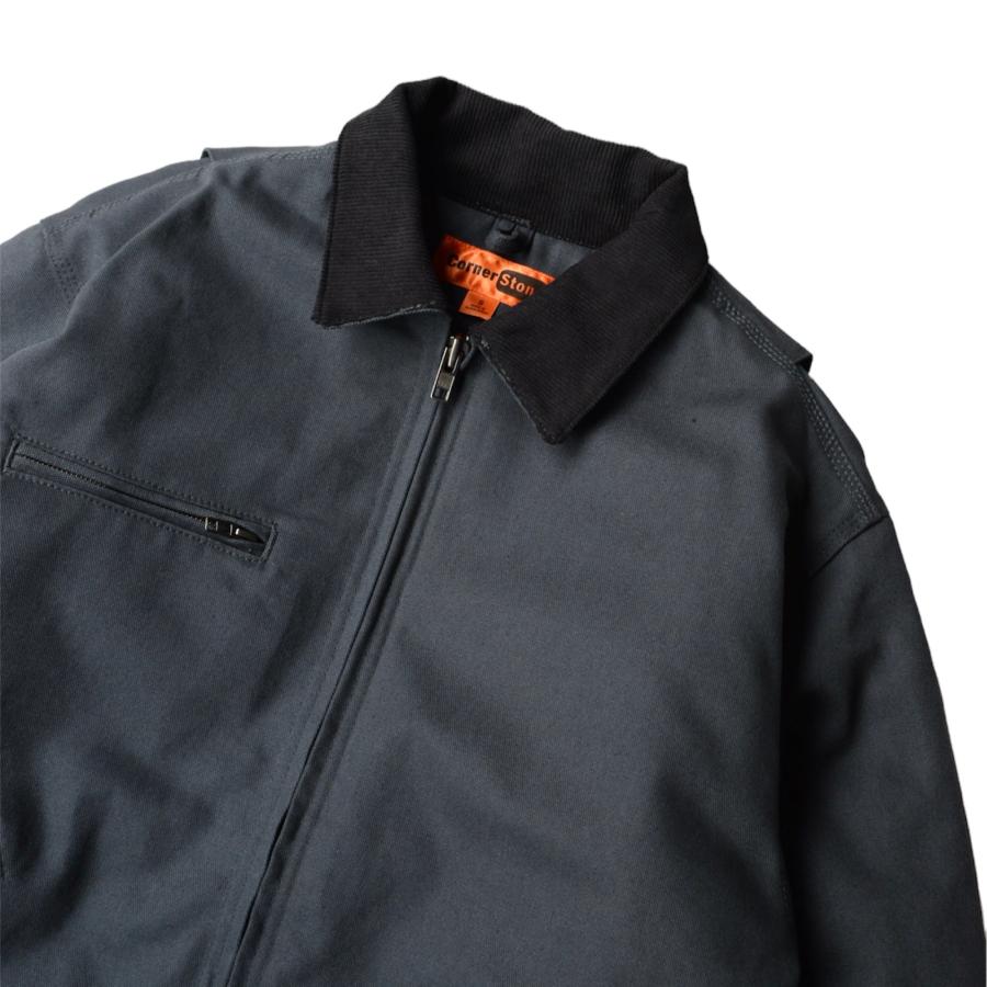 CornerStone ダック クロス ワークジャケット J763 チャコール メンズ