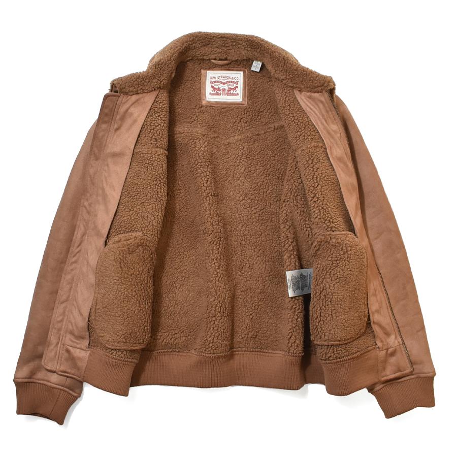 Levi's（リーバイス） スエード バーシティ ボンバージャケット brown