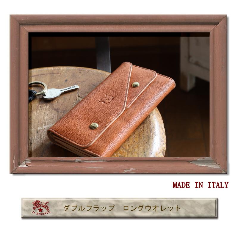 IL BISONTE（イルビゾンテ） 財布 ダブルフラップ ロングウォレット 長