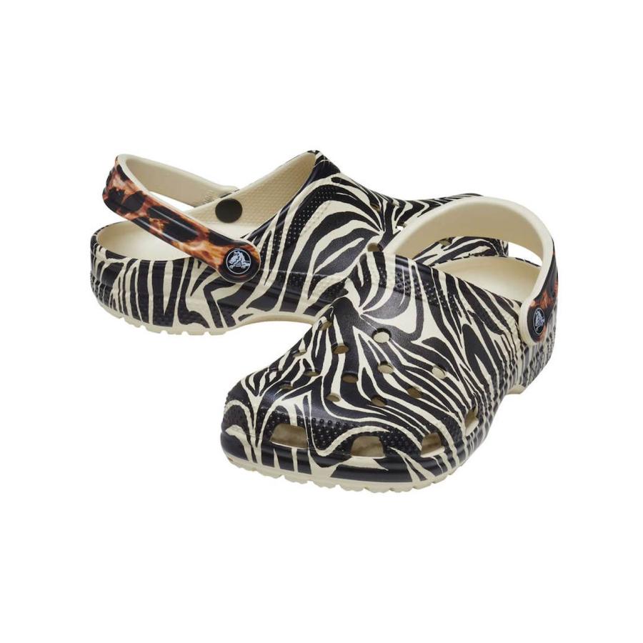 CROCS サンダル 大きいサイズ メンズ ゼブラ柄 アニマルプリント