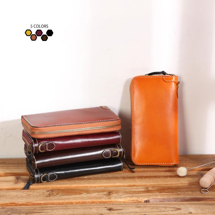 新品 多機能 レザー 長財布 ヌメ革 本革 メンズ 財布 大容量 ロング