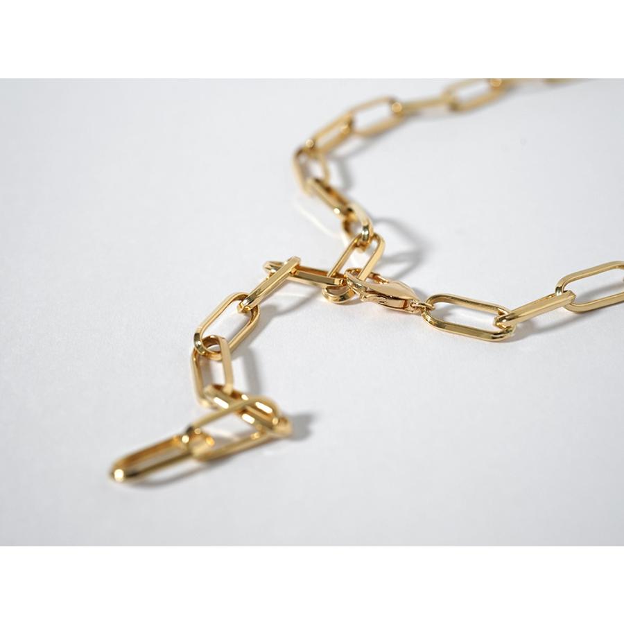 K18 クリップ ネックレスチェーン 5.4mm クリップチェーン メンズ