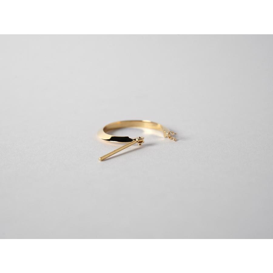 K18 ピーク フープピアス レディース 地金 フープ ピアス 18金 18K