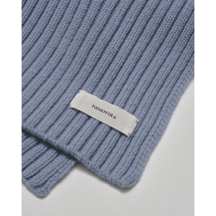 TODAYFUL (トゥデイフル）Rib Knit Muffler 即日発送 : RAPTURE - 通販