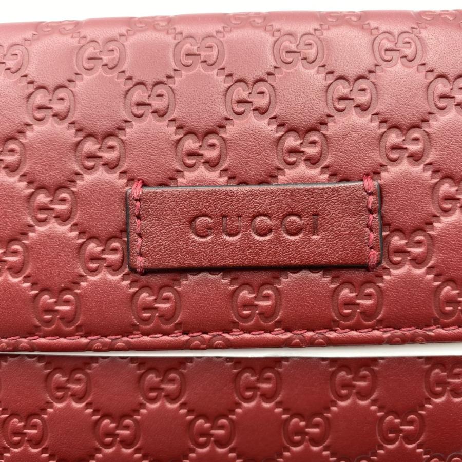 GUCCI（グッチ） 【GUCCI】グッチ マイクログッチシマ 長財布 RED
