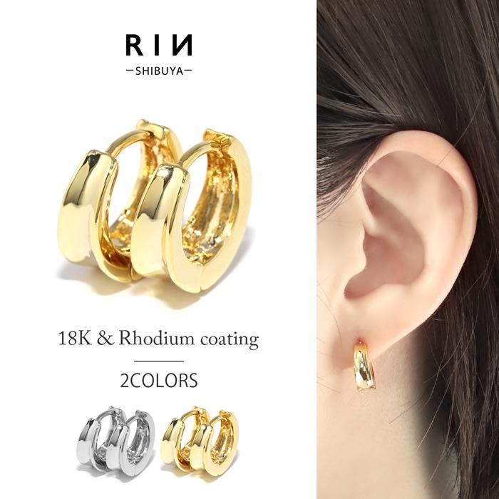 凛 RIN ワンタッチピアス ピアス レディース ワンタッチ リング フープ