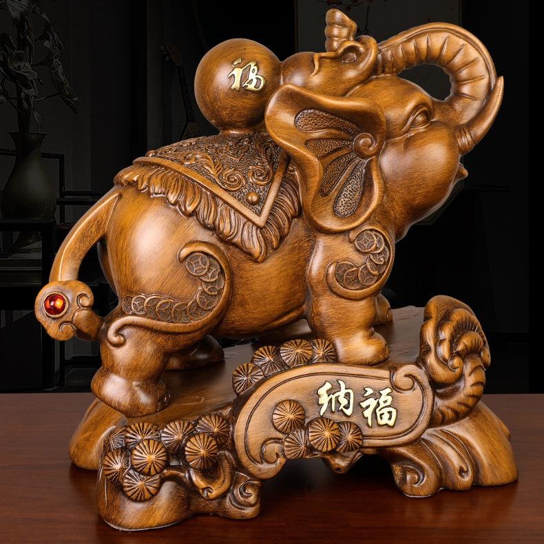 象 ゾウ 置物 オブジェ 豪華 装飾 富 繁栄 樹脂素材 高級感 縁起物