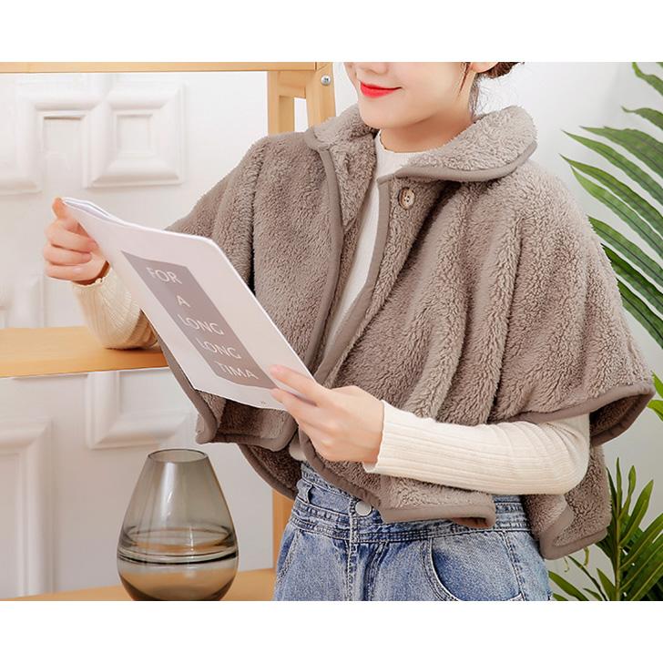 REAL STYLE 肩当て 寝具 ポンチョ レディース 冬 防寒 ボア あったか