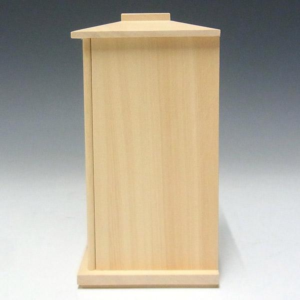桧 木製厨子 高さ19cm(外寸) 木彫り 本格ミニ仏像用お厨子 : 仏像と