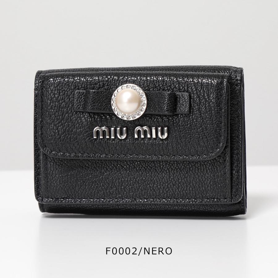miu miu（ミュウミュウ） 三つ折り財布 MADRAS マドラス 5MH021 2F3R