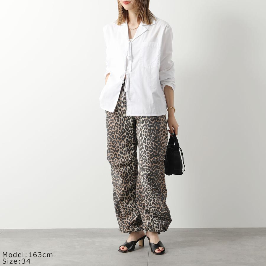 GANNI（ガニー） パンツ WASHED COTTON CANVAS DRAW STRING PANTS