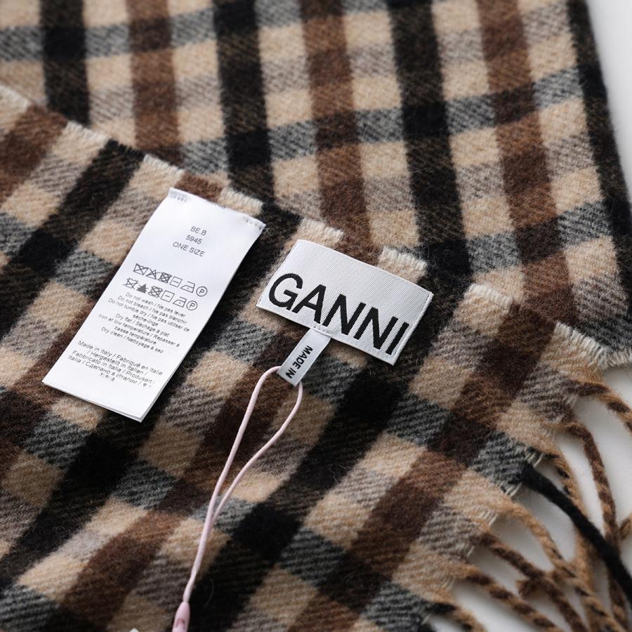 GANNI（ガニー） マフラー Graphic Wool Scarf A6668 5945 レディース
