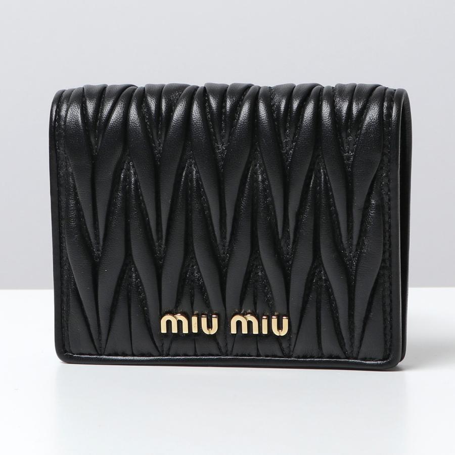 miu miu（ミュウミュウ） 二つ折り財布 MATELASSE マテラッセ 5MV204
