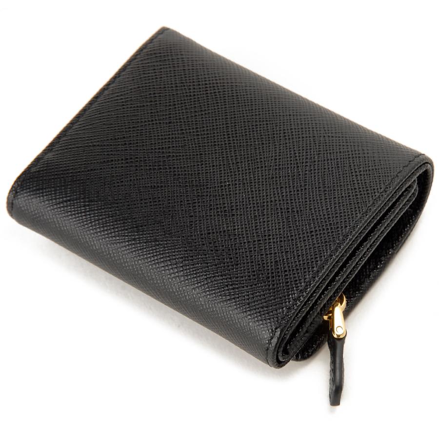 PRADA（プラダ） 三つ折り財布 レディース ブラック 1MH044 QWA F0002