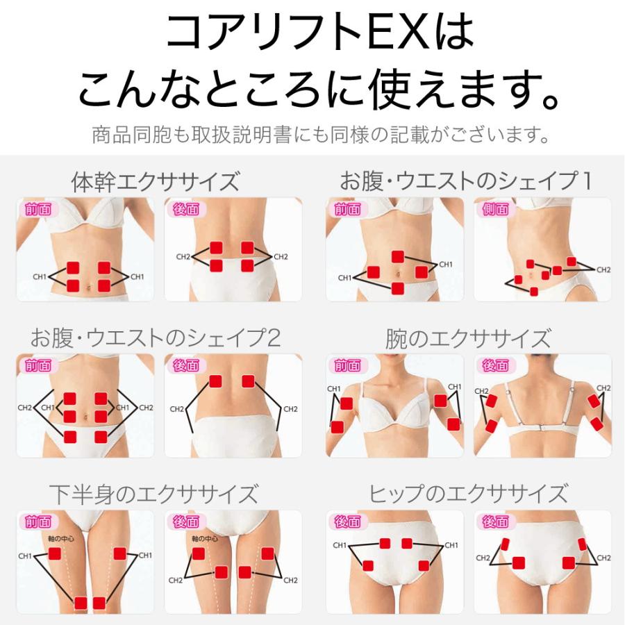 特許取得 8極 家庭用日本最大級パワーのEMS コアリフトEX Corelift EX