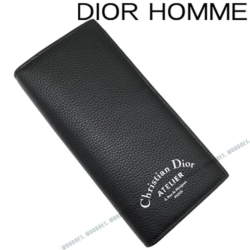 Dior HOMME DIOR ディオールオム 2つ折り長財布 ブラック 2ATBC002
