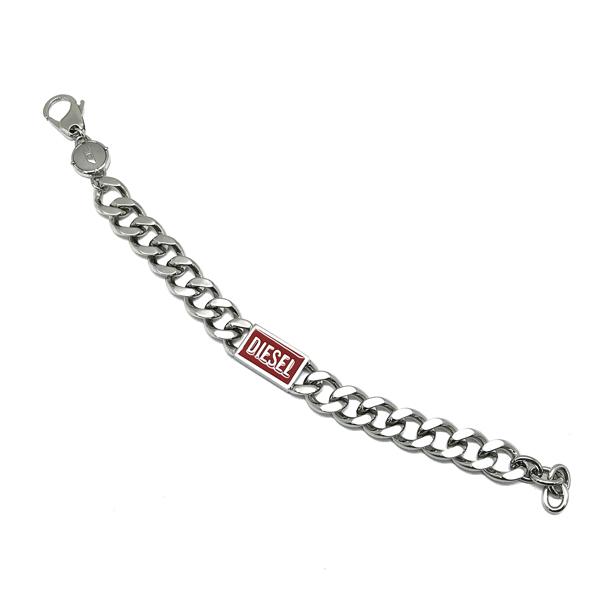 DIESEL（ディーゼル） ブレスレット ブランド シルバー×レッド