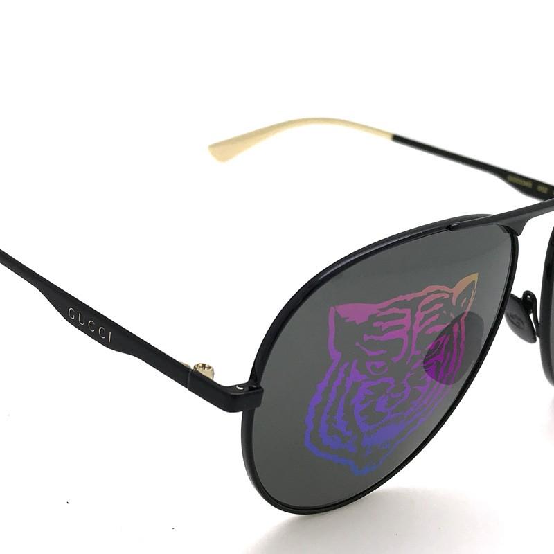 GUCCI（グッチ） ブラック×マルチカラー タイガー サングラス GUC-GG