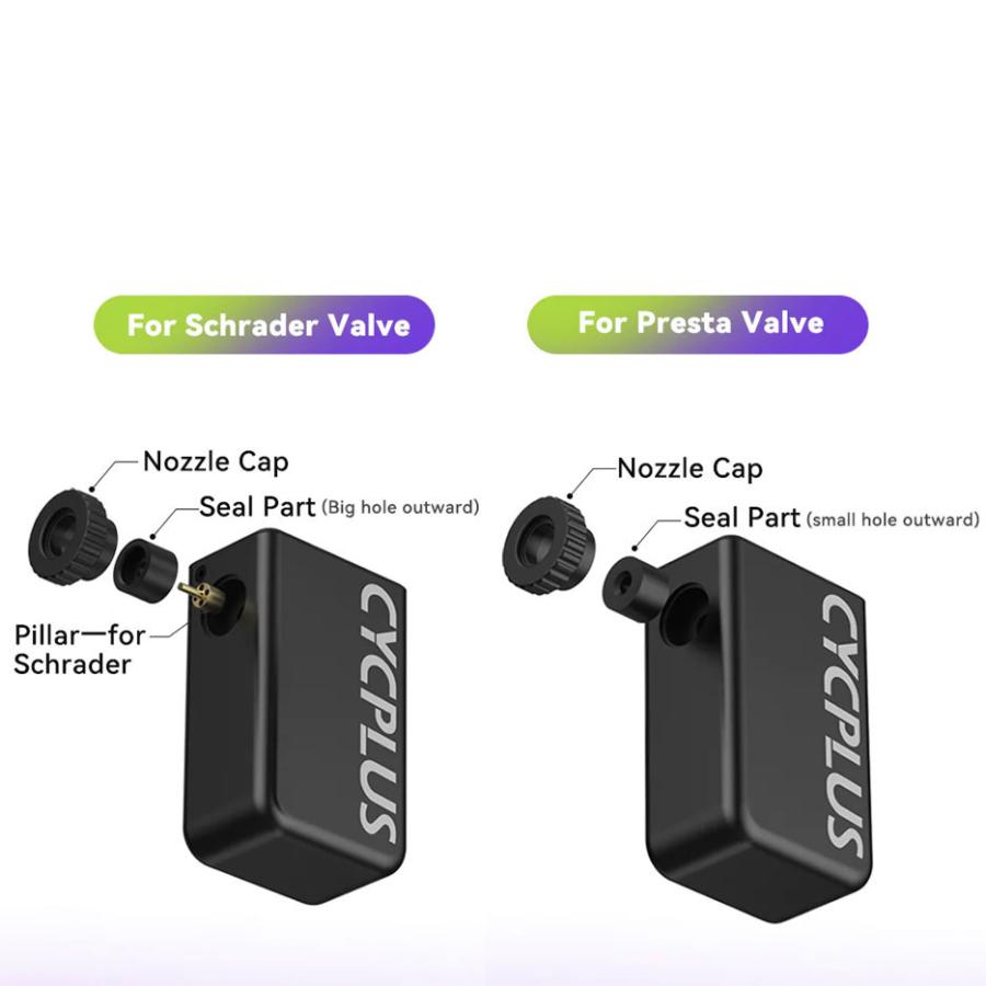 即納】CYCPLUS TINYPUMP CUBE AS2PRO ブラック 空気圧計付き MAX120Psi