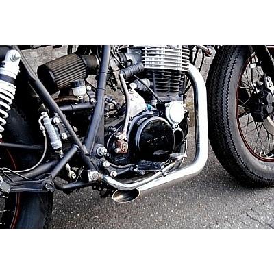 部品屋K&W ショートドラッグパイプマフラー SR400 YAMAHA ヤマハ フル