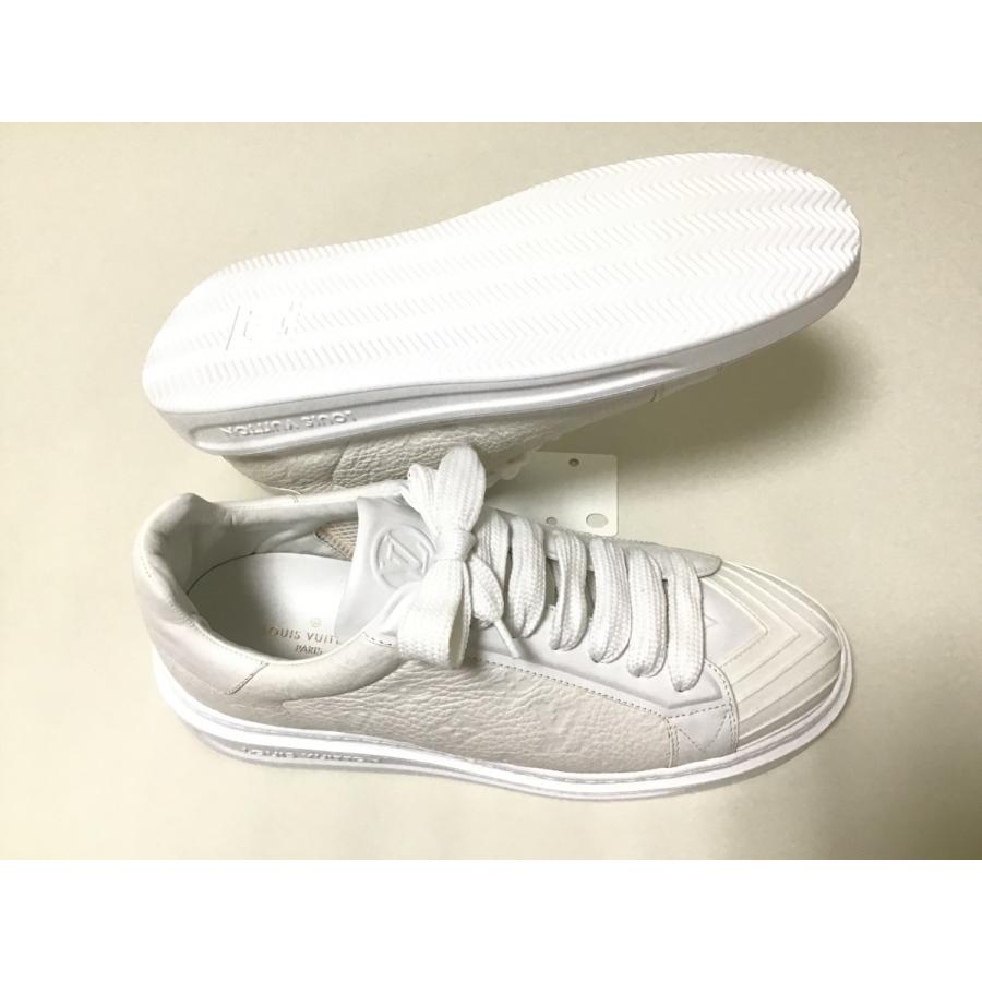 ルイヴィトン モノグラムレザータイプ 白スニーカー 未使用品 8 1/2