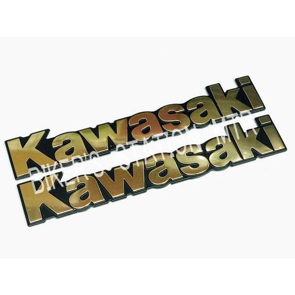 カワサキ（Kawasaki） 純正 タンクエンブレム Lサイズ 全2色 クローム