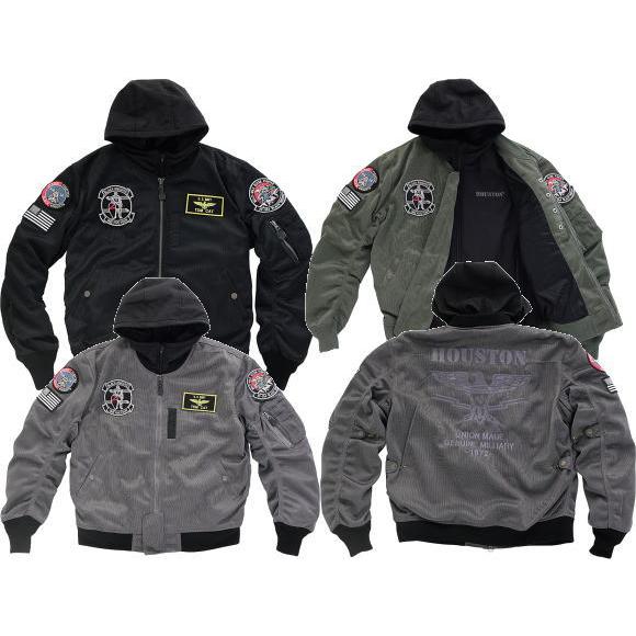 HOUSTON（ヒューストン） HTVA-2321S MA-1 全3色 メッシュジャケット