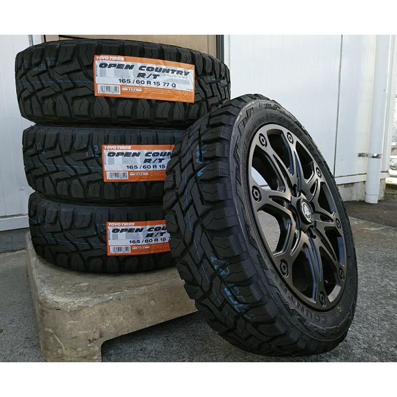 OPEN COUNTRY 新品 ハスラー デリカミニ 夏タイヤ ホイールセット 165