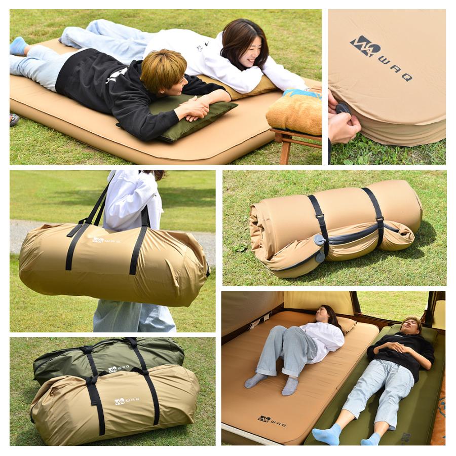 WAQ WAQ RELAXING CAMP MAT (ダブルサイズ) 【一年保証】厚み10cm 車