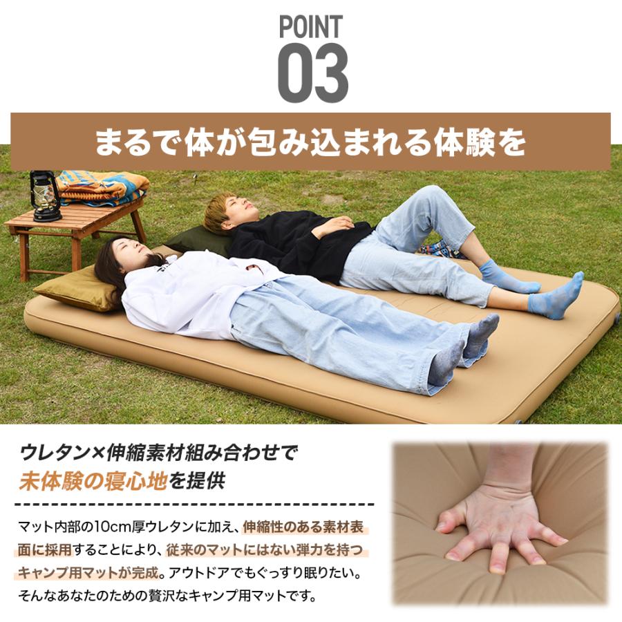 WAQ WAQ RELAXING CAMP MAT (シングルサイズ) 【一年保証】厚み10cm 車